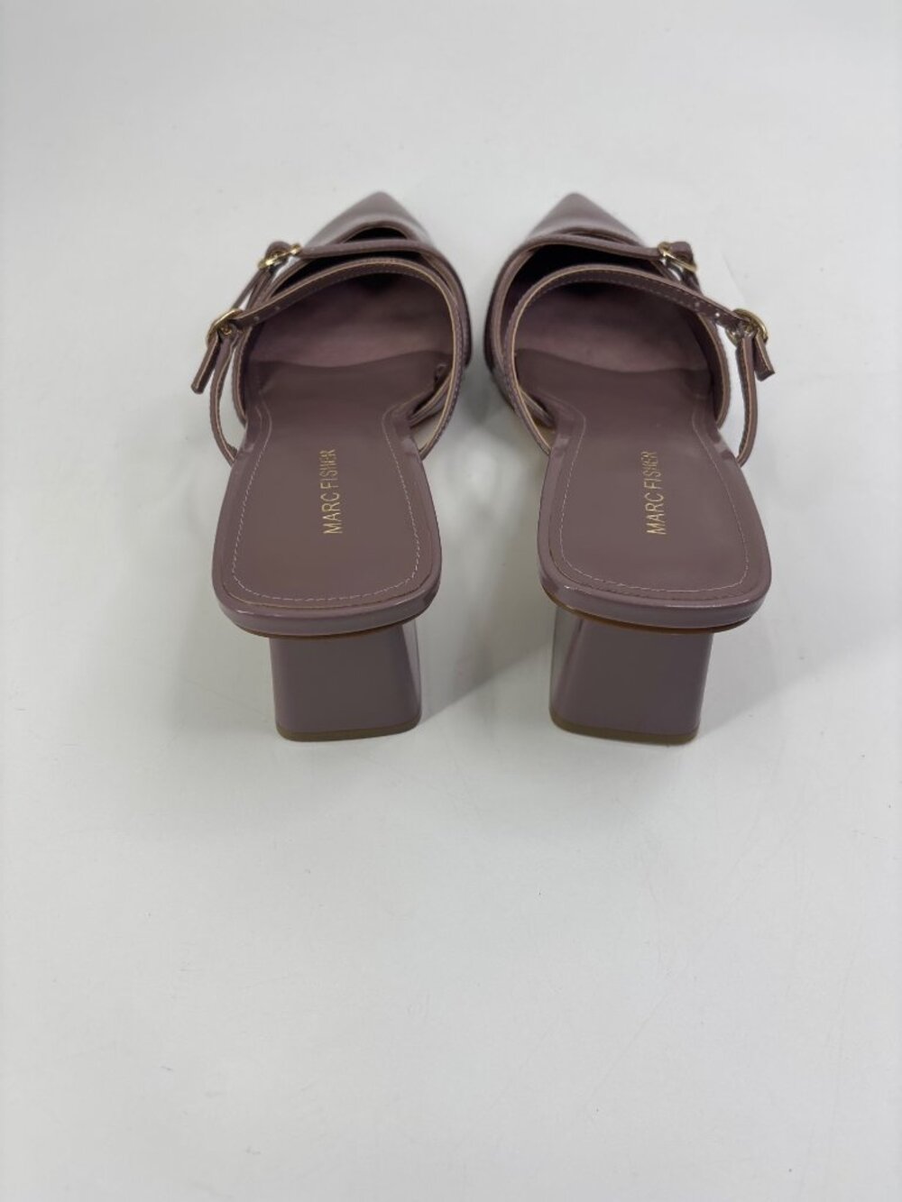 Marc Fisher Lakey Mule 2.5" Heel Patent Mauve Size 11M NWOT - Picture 5 of 7